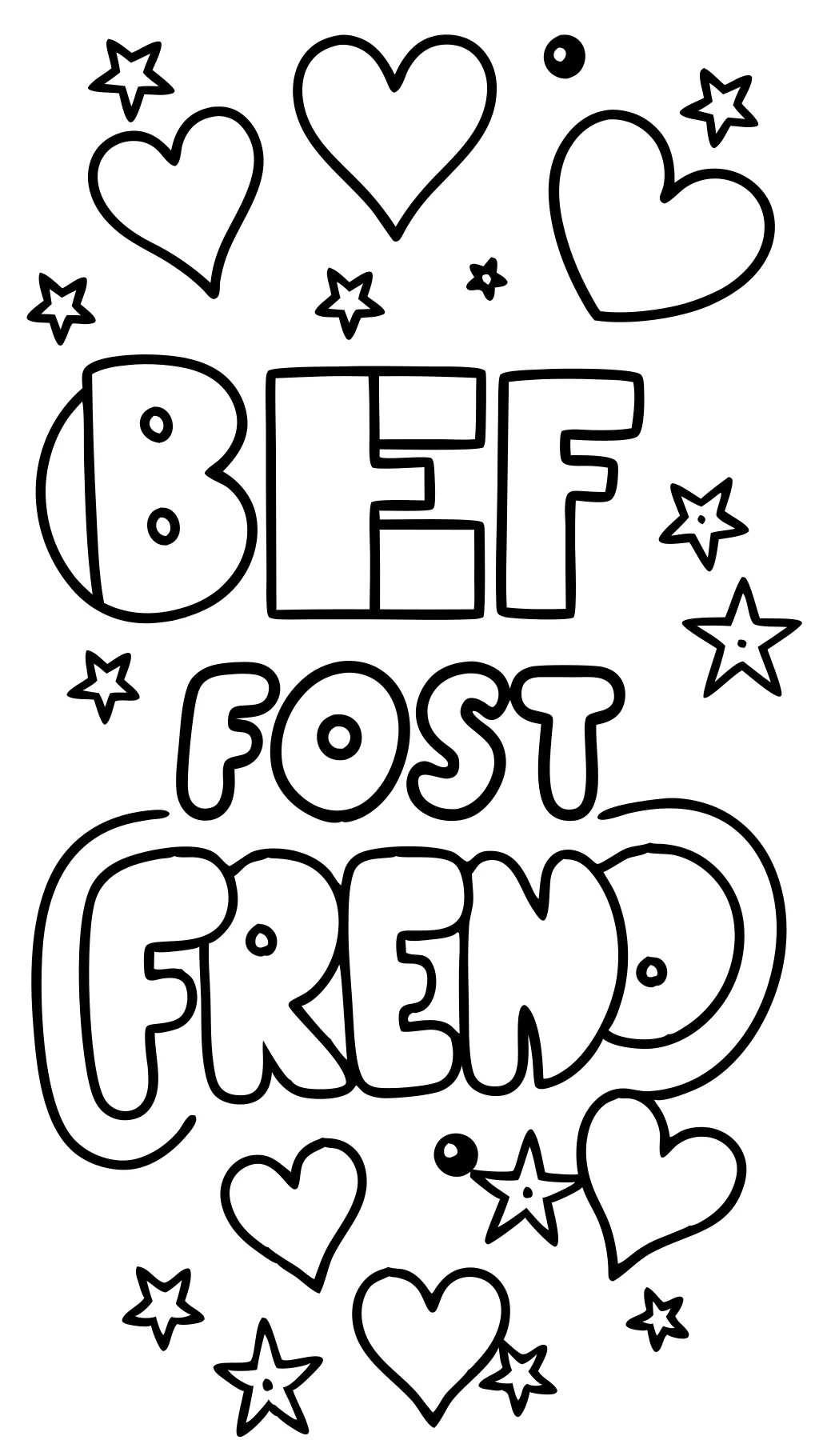 printable bff coloring pages